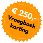 250 Vroegboekkorting