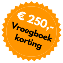 250 Vroegboekkorting